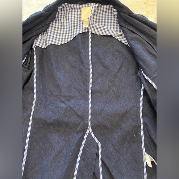 J.Crew Navy Cotton Canvas Pea Coat Size 6 Double-Breasted Classic Outerwear - Picture 4 of 9